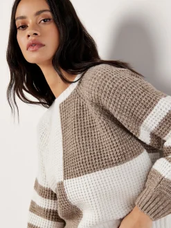 Apricot Damen Pullover in beige ecru - Ärmel: langarm