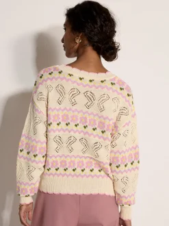 Apricot Damen Pullover in beige - Ausschnitt: Rundhals