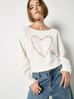 Apricot Damen Pullover in beige ecru - Ärmel: langarm