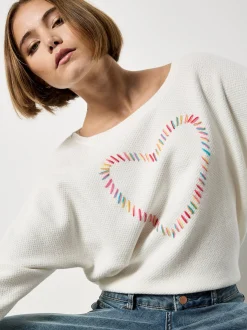 Apricot Damen Pullover in beige ecru - Ärmel: langarm