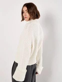 Apricot Damen Pullover in beige - Ärmel: langarm