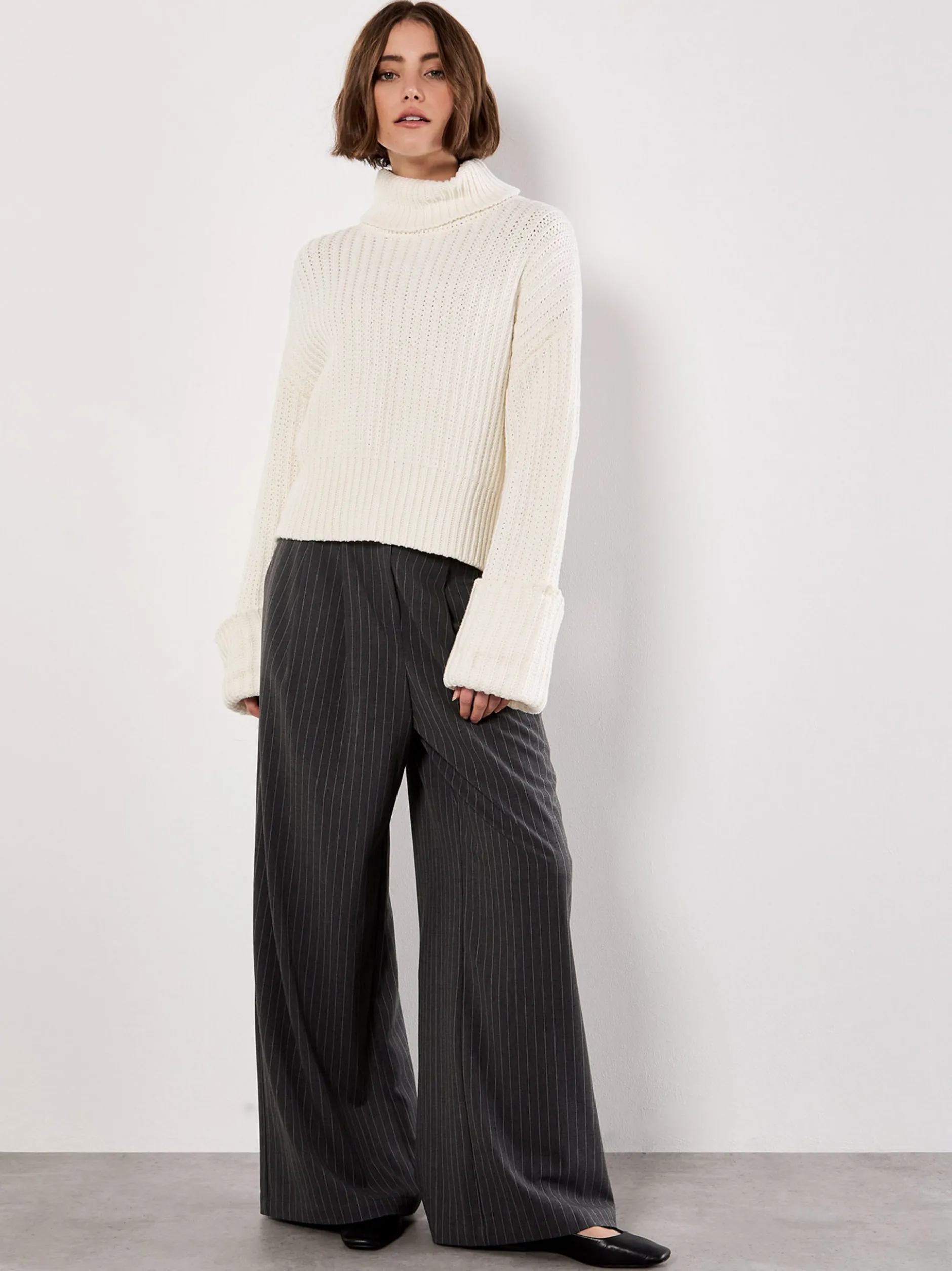 Apricot Damen Pullover in beige - Ärmel: langarm
