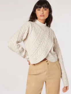 Apricot Damen Pullover in beige - Ärmel: langarm