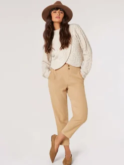 Apricot Damen Pullover in beige - Ärmel: langarm