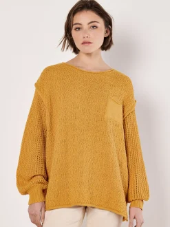Apricot Damen Pullover in gelb - Ärmel: langarm