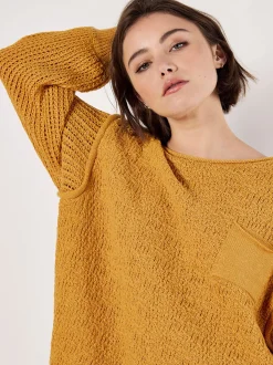 Apricot Damen Pullover in gelb - Ärmel: langarm