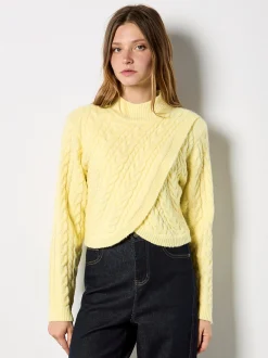 Apricot Damen Pullover in gelb - Ärmel: langarm