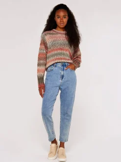 Apricot Damen Pullover in koralle - Ausschnitt: Rundhals