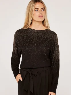 Apricot Damen Pullover in schwarz - Ärmel: langarm