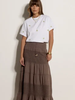 Apricot Damen Rock in beige - Länge: lang