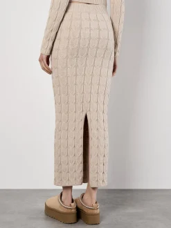 Apricot Damen Rock in beige - Länge: lang