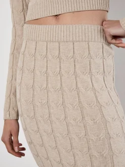 Apricot Damen Rock in beige - Länge: lang