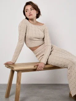 Apricot Damen Rock in beige - Länge: lang