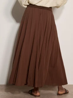 Apricot Damen Rock in braun - Länge: midi