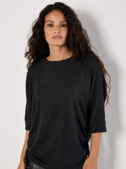 Apricot Damen Shirt in grau - Ausschnitt: Rundhals