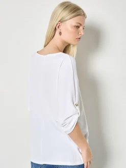 Apricot Damen Shirt in weiß - Ausschnitt: Rundhals