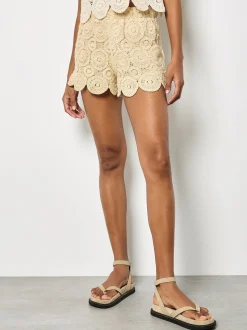 Apricot Damen Shorts in beige - Länge: kurz
