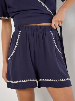 Apricot Damen Shorts in marine - Länge: kurz