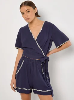 Apricot Damen Shorts in marine - Länge: kurz