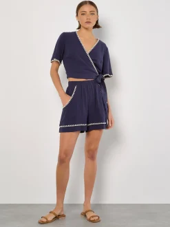 Apricot Damen Shorts in marine - Länge: kurz