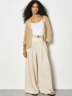 Apricot Damen Strickjacke in gold - Ärmel: langarm