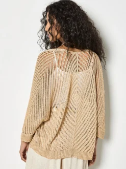 Apricot Damen Strickjacke in gold - Ärmel: langarm