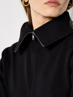 Apricot Damen Strickjacke in schwarz - Ärmel: langarm