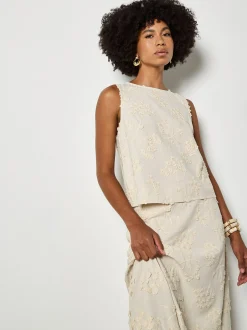 Apricot Damen Top in beige - Ausschnitt: Rundhals