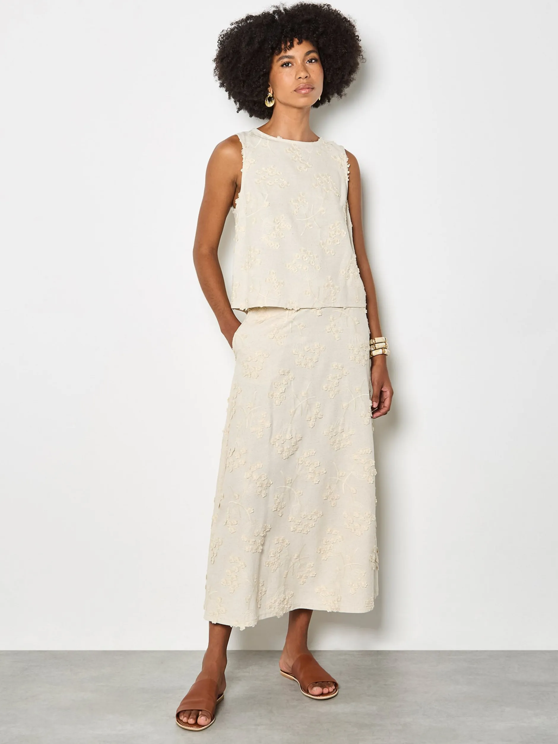Apricot Damen Top in beige - Ausschnitt: Rundhals