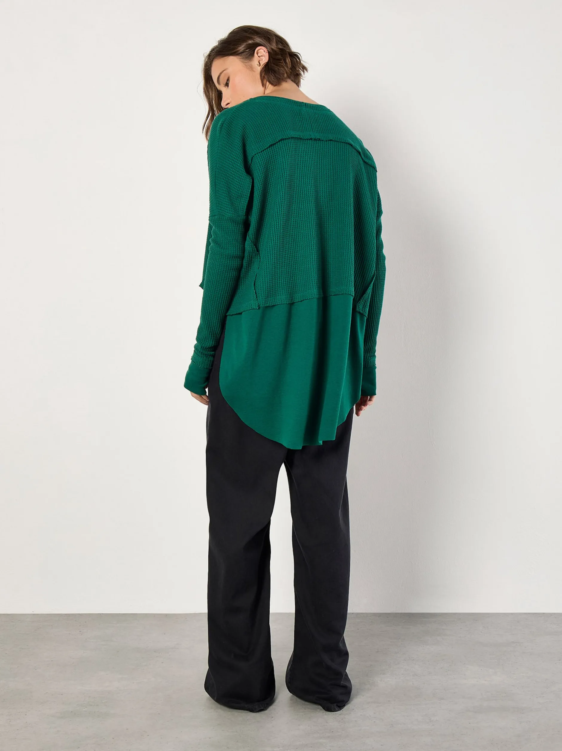 Apricot Damen Top in grün - Ärmel: langarm