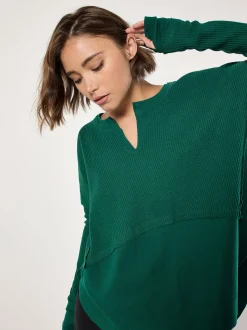 Apricot Damen Top in grün - Ärmel: langarm