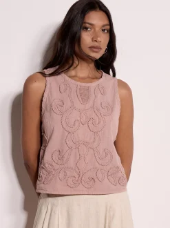 Apricot Damen Top in rosa - Ausschnitt: Rundhals