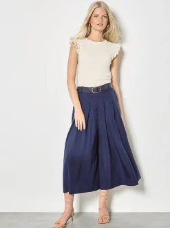Apricot Damen Top in sand beige - Ausschnitt: Rundhals