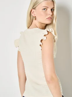 Apricot Damen Top in sand beige - Ausschnitt: Rundhals