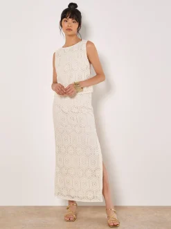 Apricot Damen Top in weiß - Ärmel: ohne Arm