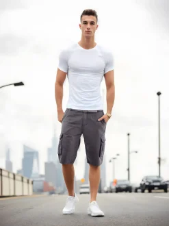Arctic Seven Herren Cargoshorts - in anthrazit