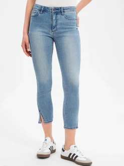 Armani Exchange Damen Capri-Jeans in light stone