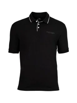 Armani Exchange Herren Poloshirt 1er Pack in schwarz
