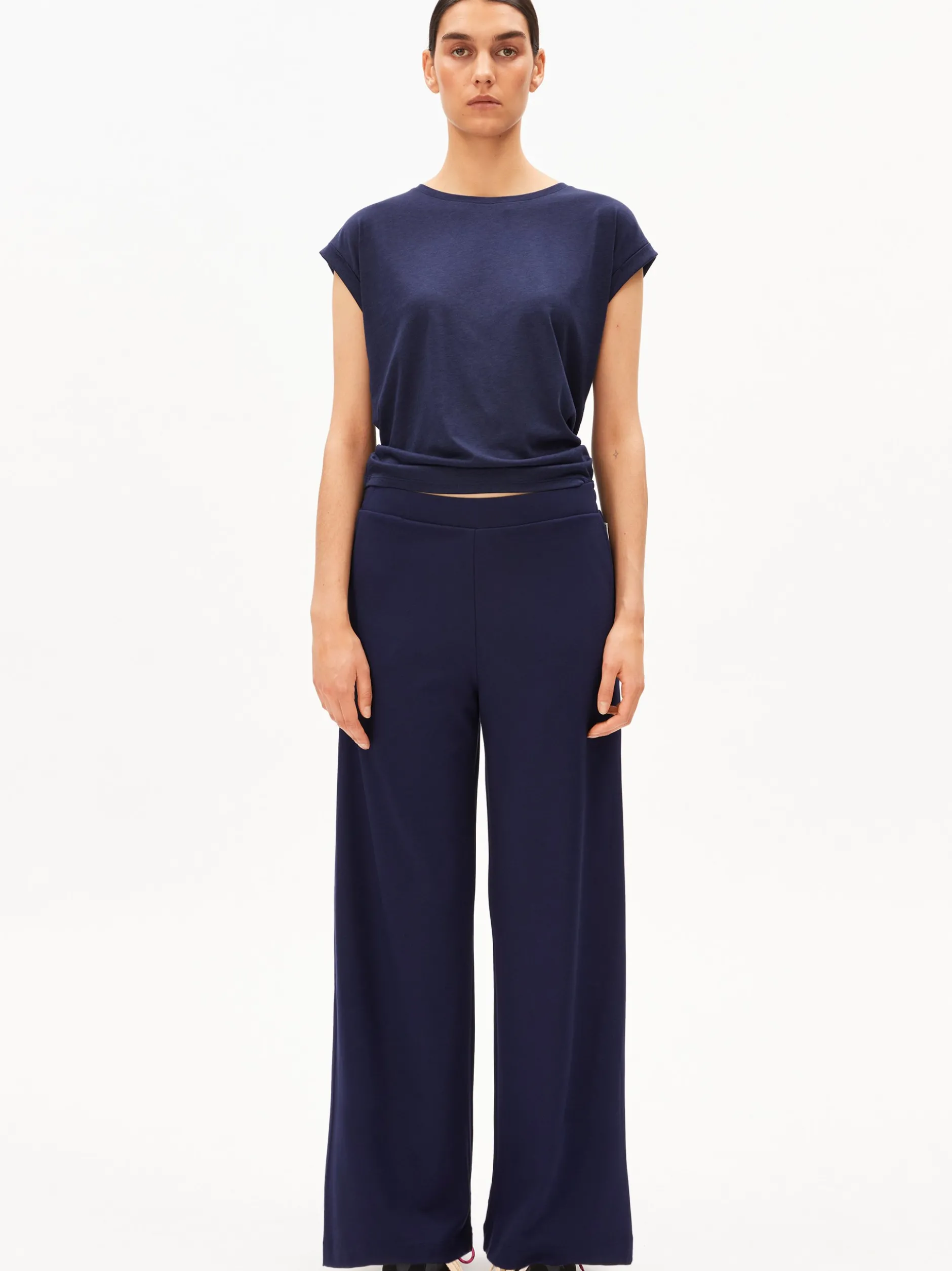 ARMEDANGELS Damen Stoffhose - Himaari in marine