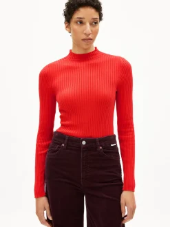 ARMEDANGELS Damen Strickpullover - Alaania in rot