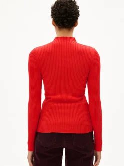 ARMEDANGELS Damen Strickpullover - Alaania in rot