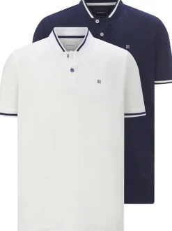 BABISTA Herren Doppelpack Poloshirt - JORMAR in blau weiß