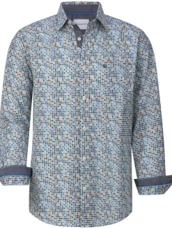 BABISTA Herren Hemd - ORLAN in blau - Ausschnitt: Kent