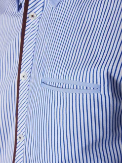 BABISTA Herren Hemd - STEFZINA in blau - Ärmel: langarm