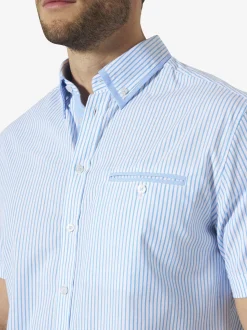 BABISTA Herren Kurzarmhemd - LENDIR in blau