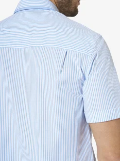 BABISTA Herren Kurzarmhemd - LENDIR in blau