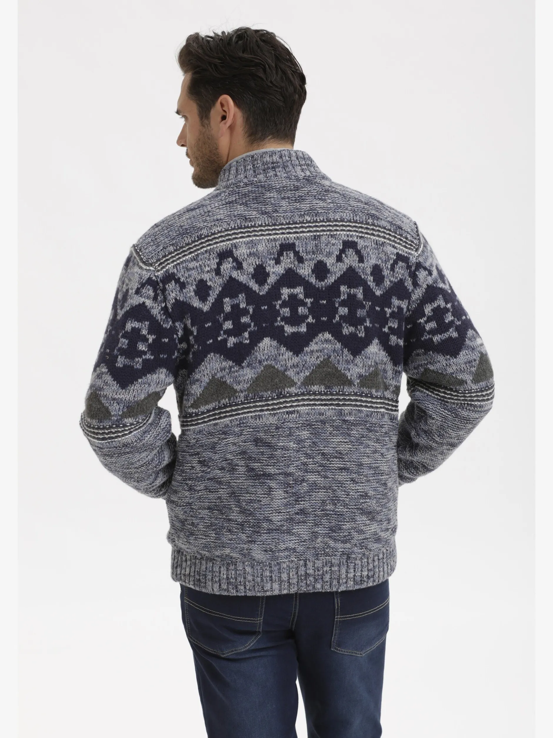 BABISTA Herren Outdoor Strickjacke - TESSABELLA in blau
