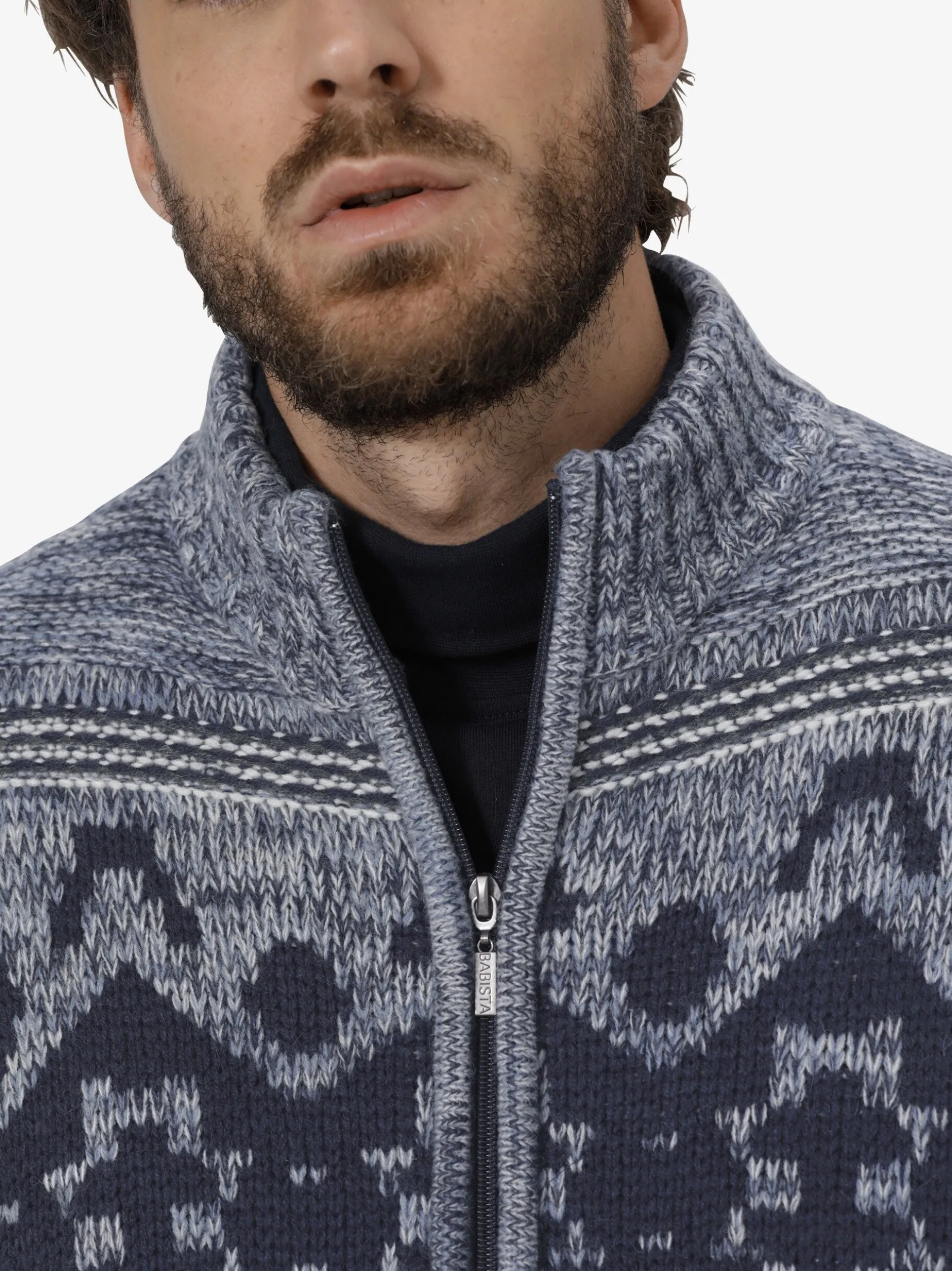 BABISTA Herren Outdoor Strickjacke - TESSABELLA in blau