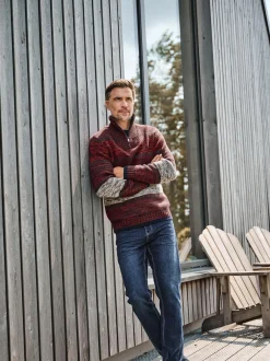 BABISTA Herren Pullover - CARMILO in rot mehrfarbig