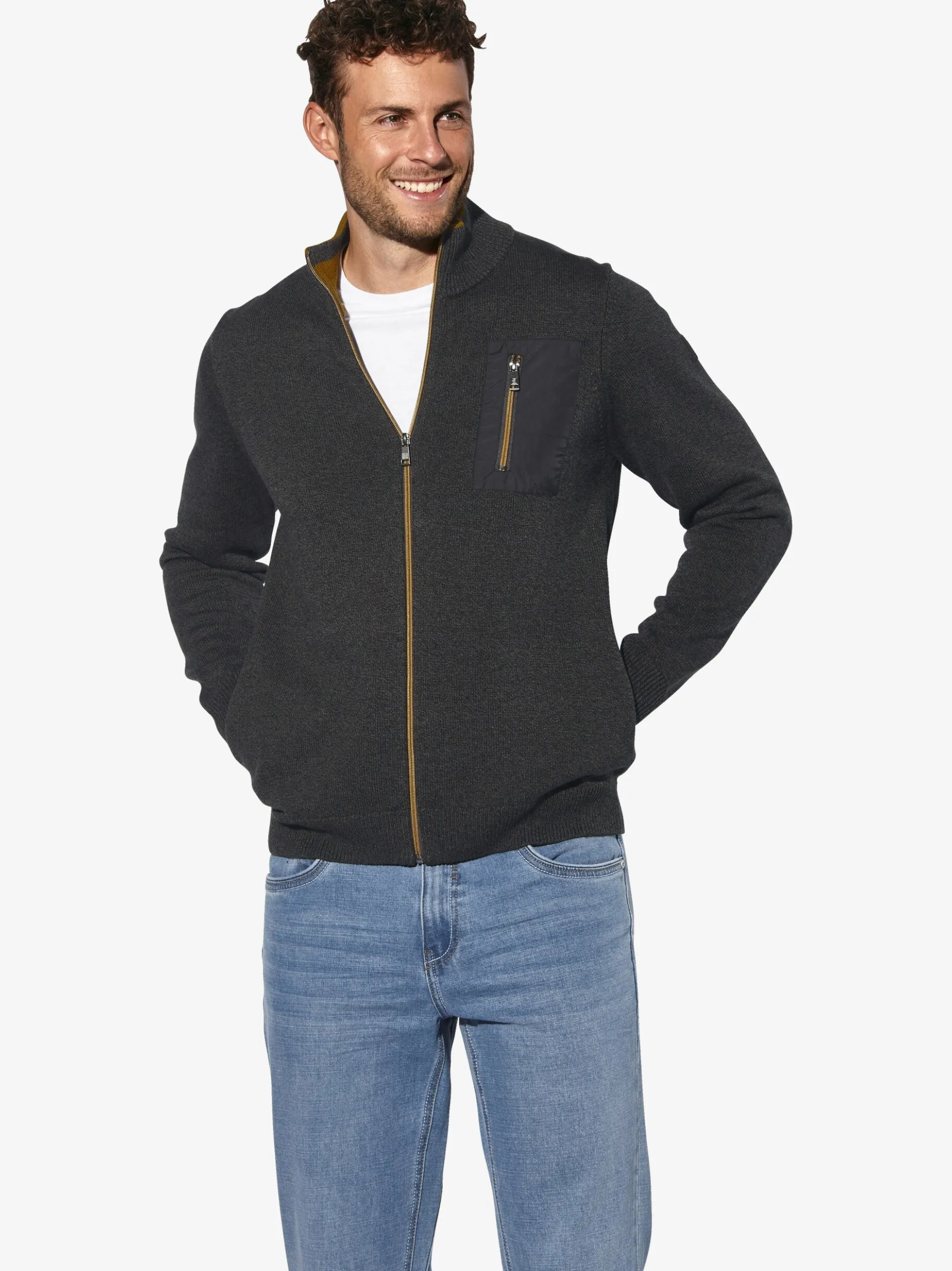 BABISTA Herren Strickjacke - FALON in grau